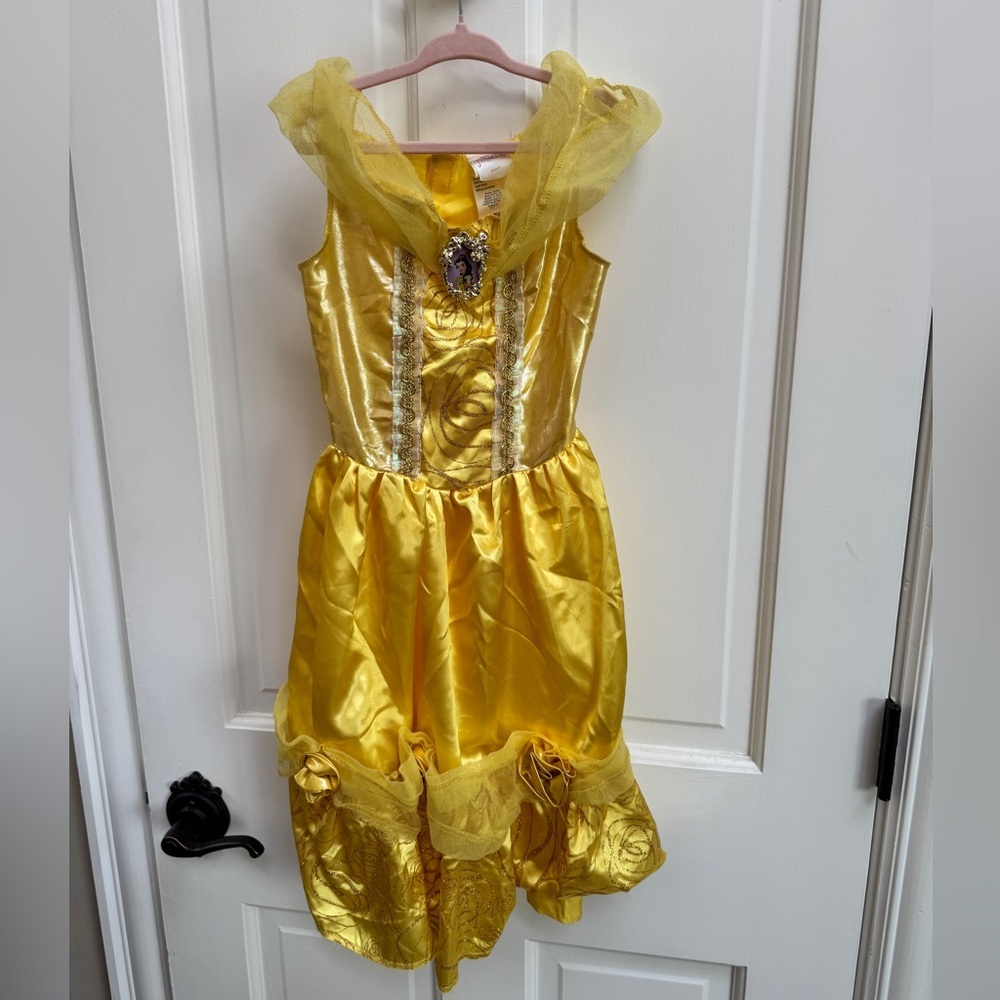 Disney Girls 4 - 6 Belle Beauty & the Beast Golden Princess Dress Up Costume